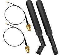 BLUESEABUY 2Set 8dBi 2,4GHz 5GHz 5,8GHz Dual Band Wireless Network WiFi Antenna Omnidirezionale RP-SMA Maschio + 20cm IPEX a RP-SMA Cavo Pigtail Femmina per Scheda di Rete Wireless Intel M.2 NGFF