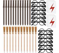 BLUESEABUY Set di 48 bacchette magiche per bacchette magiche, set di bacchette magiche per feste, pensierini, frusta magica, matite, pensierini, tatuaggi per premi scolastici con feste perfette