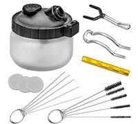 BLUESEABUY Set di Pulizia per Aerografo Attrezzi Pulizia Aerografo e Riparazione di Aerografi Include 1 Airbrush Cleaning Pot 5 Spazzole in Nylon 5 Aghi in Acciaio Inox 1 Ago per Aerografo