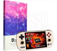 Blueshaweu 3 Pezzi 9H Vetro Temperato Compatibile per AYANEO Pocket AIR Mini 4,2" Console di gioco portatile retrò,Pellicola Protettiva Schermo in Vetro Temperato Alta Risoluzione per AYANEO (Glass)