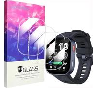 Blueshaweu 3 Pezzi Vetro Temperato Compatibile per Amazfit Bip Max Smartwatch, Pellicola Protettiva Schermo in Vetro Temperato Alta Risoluzione Compatibile con Amazfit Bip Max Smartwatch (Glass)