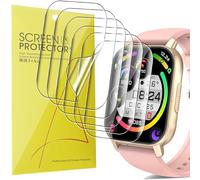 Blueshaweu 6 Pezzi Pellicola Compatibile per aycy/Csasan/Poounur Smartwatch Y6 1,85", Pellicola Protettiva per Y6 1,85", Sensibile al Tatto, Senza Bolle, HD Trasparente TPU Film (Trasparente)