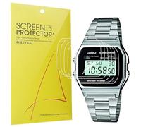 Blueshaweu 6 Pezzi Pellicola Compatibile per Ca-sio A158WEA watch, Pellicola Protettiva per A158WEA watch,Sensibile al Tatto,Senza Bolle,HD Trasparente TPU Film. (TPU)
