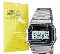 Blueshaweu 6 Pezzi Pellicola Compatibile per Ca-sio F108WH watch, Pellicola Protettiva per F108WH etc serie watch, Sensibile al Tatto, Senza Bolle, HD Trasparente TPU Film. (A158WA(6 Pezzi TPU))