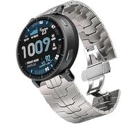 Blueshaweu Acciaio Inossidabile 22mm Cinturino Compatibile con Amazfit Active MAX Smartwatch,Business Elegante Regolabile Acciaio Inossidabile Cinturino per Active MAX (Colore Titanio)