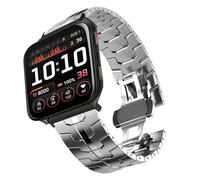 Blueshaweu Acciaio Inossidabile 22mm Cinturino Compatibile con Garmin Venu X1 Smartwatch,Business Elegante Regolabile Acciaio Inossidabile Cinturino Per Venu X1 Smartwatch (Argento)