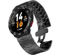 Blueshaweu Acciaio Inossidabile 22mm Cinturino Compatibile con Mibro Smartwatch,Business Elegante Regolabile Acciaio Inossidabile Cinturino per GS Pro 2,GS Pro,Explorer,Explorer S (Nero)
