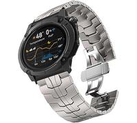 Blueshaweu Acciaio Inossidabile 24mm Cinturino Compatibile con COROS NOMAD Smartwatch,Business Elegante Regolabile Acciaio Inossidabile Cinturino Compatibile Per COROS NOMAD (Colore titanio)