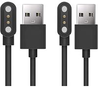 Blueshaweu Biggerfive - Caricatore magnetico compatibile con orologio Biggerfive magnetico cavo di ricarica USB 3,3 m, compatibile con Biggerfive Barve BW01 Kids Fitness Tracker (2 confezioni nere)