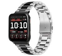 Blueshaweu Business Cinturino per Garmin Venu X1 Smartwatch, Cinturino in Acciaio Inossidabile Business Elegante Compatibile con Garmin Venu X1 Smartwatch (Argento Nero)