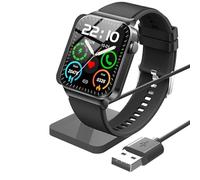 Blueshaweu Caricatore compatibile con smartwatch T50S da 1,85", USB, ricarica rapida, per smartwatch VKROBAG T50s / Donerton T50s / uaue T50S 1,85" (nero)