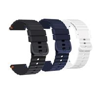 Blueshaweu cinturino compatibile con Amazfit Helio Strap,rilascio rapido 22mm,cinturino di ricambio regolabile in filo intrecciato silicone compatibile per Amazfit Helio Strap (Nero+Bianco+Blu)