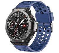 Blueshaweu cinturino Compatibile con Amazfit T-Rex 3,Smontaggio rapido 22mm, cinturino sportivo in silicone 20mm compatibile con Amazfit T-Rex 3 48mm, Balance,Bip 5,GTR Mini etc serie (22mm, blu)