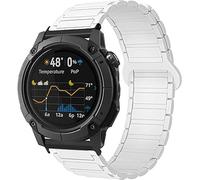 Blueshaweu Cinturino compatibile con COROS NOMAD Smart Watch, 24mm,Rimozione rapida, Silicone Sport Forte Cinturino Magnetico Compatibile con COROS Smartwatch NOMAD (Bianco)