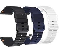 Blueshaweu cinturino compatibile con COROS Smartwatch NOMAD,rilascio rapido 24mm,cinturino di ricambio regolabile in filo intrecciato silicone compatibile per COROS NOMAD (Nero+Bianco+Blu)