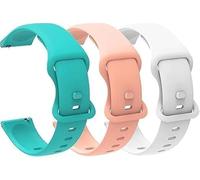 Blueshaweu cinturino compatibile con DOOGEE Anywise W1 1,43'' smartwatch, 22mm classico in morbido silicone sportivo cinturino da uomo e donna compatibile con DOOGEE Anywise W1 1,43'' (Donna 3 pezzi)