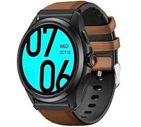 Blueshaweu Cinturino compatibile con Ticwatch Pro 5, cinturino in pelle e silicone, classico, di ricambio per smartwatch Ticwatch Pro 5 (marrone)