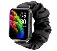 Blueshaweu Cinturino compatibile per smartwatch RUIMEN D1, morbido elastico per capelli per smartwatch RUIMEN D1/H1, Nero