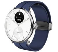 Blueshaweu Cinturino da 18 mm, 20 mm, compatibile con smartwatch Withings, morbido silicone, doppio magnetico, regolabile, compatibile con ScanWatch 2, 38 mm, ScanWatch 2, 42 mm (18 mm, blu)