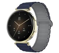 Blueshaweu Cinturino da 18 mm, compatibile con Hama Smartwatch 7000 1,32", morbido silicone, completamente magnetico, regolabile, compatibile con smartwatch Hama 7000, Große, Silicone, Nessuna pietra