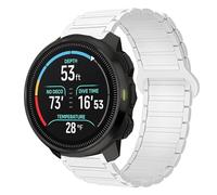 Blueshaweu Cinturino da 20 mm, 22 mm, compatibile con orologio SUUNTO, morbido silicone, completamente magnetico, regolabile, compatibile con SUUNTO Run, Ocean, Race, Race S, Vertical, 9 Peak (bianco