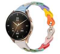 Blueshaweu Cinturino da donna da 18 mm, 20 mm, compatibile con Hama 8900 1,32"/8900 1,43", sottile, elegante, in silicone, compatibile con smartwatch Hama 8900, 18 mm, Silicone, Nessuna pietra