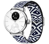 Blueshaweu Cinturino di ricambio regolabile da 18 mm, 20 mm, per smartwatch Withings, morbido ed elastico, per ScanWatch 2, 38 mm, ScanWatch 2, 42 mm, 18 mm