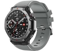 Blueshaweu cinturino è compatibile con Amazfit T-Rex 3, cinturino in silicone sportivo aSmontaggio rapido 22mm compatibile con Amazfit T-Rex 3 48mm, Balance,Bip 5,GTR Mini etc serie(22mm, grigio)