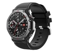 Blueshaweu cinturino è compatibile con Amazfit T-Rex 3, cinturino in silicone sportivo aSmontaggio rapido 22mm compatibile con Amazfit T-Rex 3 48mm, Balance,Bip 5,GTR Mini etc serie(22mm, nero)
