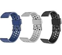 Blueshaweu cinturino è compatibile con Mibro GS Pro 2/GS Pro smartwatch, cinturino in silicone di ricambio 22mm con cinturino sportivo fibbia metallica per Mibro GS (Nero+Grigio+Blu)
