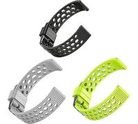 Blueshaweu cinturino è compatibile con Mibro GS Pro 2/GS Pro smartwatch, cinturino in silicone di ricambio 22mm con cinturino sportivo fibbia metallica per Mibro GS (Nero+Grigio+Verde)