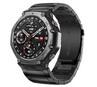 Blueshaweu Cinturino in Acciaio Inossidabile Compatibile per Amazfit T-Rex 3 - Cinturino Regolabile e Resistente, Compatibile con Smartwatch T-Rex 3. (nero, 22mm)