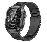 Blueshaweu Cinturino per GaWear 1.96" Smart Watch K57, Cinturino in Acciaio Inossidabile Compatibile con GaWear/EIGIIS/LIGE K57 Smartwatch (nero)