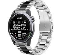 Blueshaweu Cinturino per Mibro GS Explorer/GS Pro 2/GS Active 2 Smartwatch, Cinturino in Acciaio Inossidabile Compatibile con Mibro GS Explorer/GS Pro 2/GS Active 2 Smartwatch (Argento Nero)