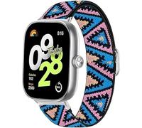 Blueshaweu Cinturino per Redmi Watch 4, cinturino di ricambio elastico intrecciato regolabile Compatibile per Xiaomi Redmi Watch 4 Smartwatch (Blu Rosa)