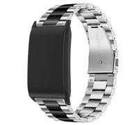 Blueshaweu Cinturino per WHOOP PEAK+Custodia protezione,Cinturino in Acciaio Inossidabile Compatibile con WHOOP 5.0 PEAK, LIFE MG, One, 4.0, 3.0 (Argento nero)