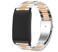 Blueshaweu Cinturino per WHOOP PEAK+Custodia protezione,Cinturino in Acciaio Inossidabile Compatibile con WHOOP 5.0 PEAK, LIFE MG, One, 4.0, 3.0 (Argento Oro Rosa)