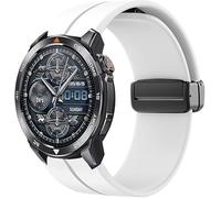 Blueshaweu Cinturino sportivo compatibile per Mibro GS Explorer/GS Pro 2/GS Active 2,22mm cinturino regolabile con magnetica in silicone compatibile per Mibro GS Smart Watch (Bianco)