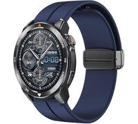 Blueshaweu Cinturino sportivo compatibile per Mibro GS Explorer/GS Pro 2/GS Active 2,22mm cinturino regolabile con magnetica in silicone compatibile per Mibro GS Smart Watch (Blu)