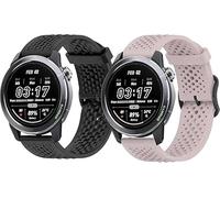 Blueshaweu Cinturino Sportivo Silicone Compatibile con Mibro GS Explorer S/Pro 2/Active 2 SmartWatch,22mm, Più recente Cinturino in Silicone Desginato Fibbia in Metallo per Mibro GS (Nero+Rosa)