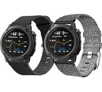 Blueshaweu Classico,Regolabile e Ultra Comfortevole Nylon Cinturino di ricambio Compatibile per COROS Smartwatch NOMAD, cinturino in nylon Compatibile per COROS NOMAD (Nero+Grigio)