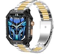 Blueshaweu Compatibile con cinturini OUKITEL per Smart Watch, cinturino in acciaio inossidabile solido da 22 mm, compatibile con smartwatch OUKITEL BT10, BT20, BT80, BT101, 22mm Size, Acciaio