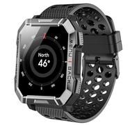 Blueshaweu Compatibile con i braccialetti Blackview Smart Watch, 20mm, 22mm Cinturino di ricambio in silicone Cinturino sportivo con fibbia in metallo (nero, 22mm)
