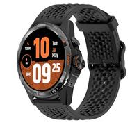 Blueshaweu Compatibile con TicWatch Atlas Bands, 20mm, 22mm, 24mm Più recente Cinturino in Silicone Desginato con Fibbia in Metallo Compatibile con Ticwatch Atlas (nero, 24mm)