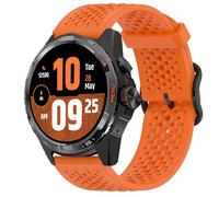 Blueshaweu Compatibile con TicWatch Atlas Bands, 20mm, 22mm, 24mm Più recente Cinturino in Silicone Desginato con Fibbia in Metallo Compatibile con Ticwatch Atlas (arancione, 22mm)