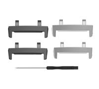 Blueshaweu Compatibile per Amazfit T-Rex 3 Adattatore, 22mm a T-Rex 3 Kit Connettore in acciaio inossidabile per l'adattatore hardware cinturino intercambiabili(nero+Argento)