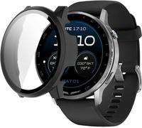 Blueshaweu Cover Compatibile per Garmin D2 Air X15 Smartwatch, Vetro Temperato Case Duro PC Protettivo Antiurto Custodia Compatibile con Garmin Smartwatch D2 Air X15 (Nero)