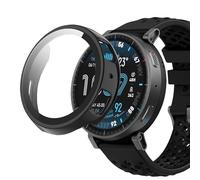 Blueshaweu Cover protettiva compatibile con Amazfit Active Max 1,5" Smartwatch, custodia rigida per PC con protezione dello schermo in vetro temperato, per Active Max 1,5" (Nero)