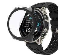 Blueshaweu Cover protettiva compatibile con Amazfit Cheetah 2 Pro 48mm, custodia rigida per PC con protezione dello schermo in vetro temperato, per Cheetah 2 Pro 48mm (Nero)