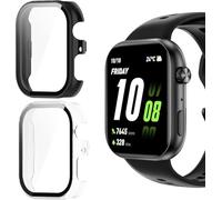 Blueshaweu Cover protettiva compatibile con HONOR Choice Watch 2i Smartwatch, custodia rigida per PC con protezione dello schermo in vetro temperato,Compatibile per Choice Watch 2i (Nero+Trasparente)